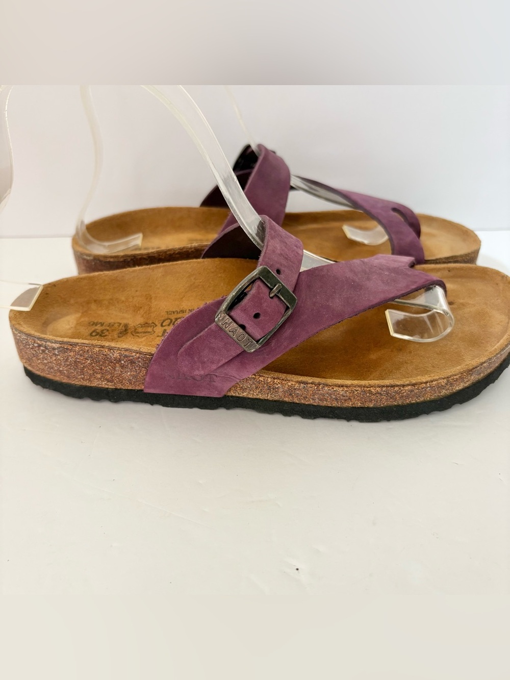Naot Purple Suede Leather Slip On Sandals